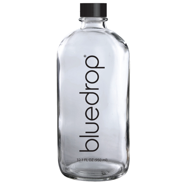A bluedrop water custom bottle