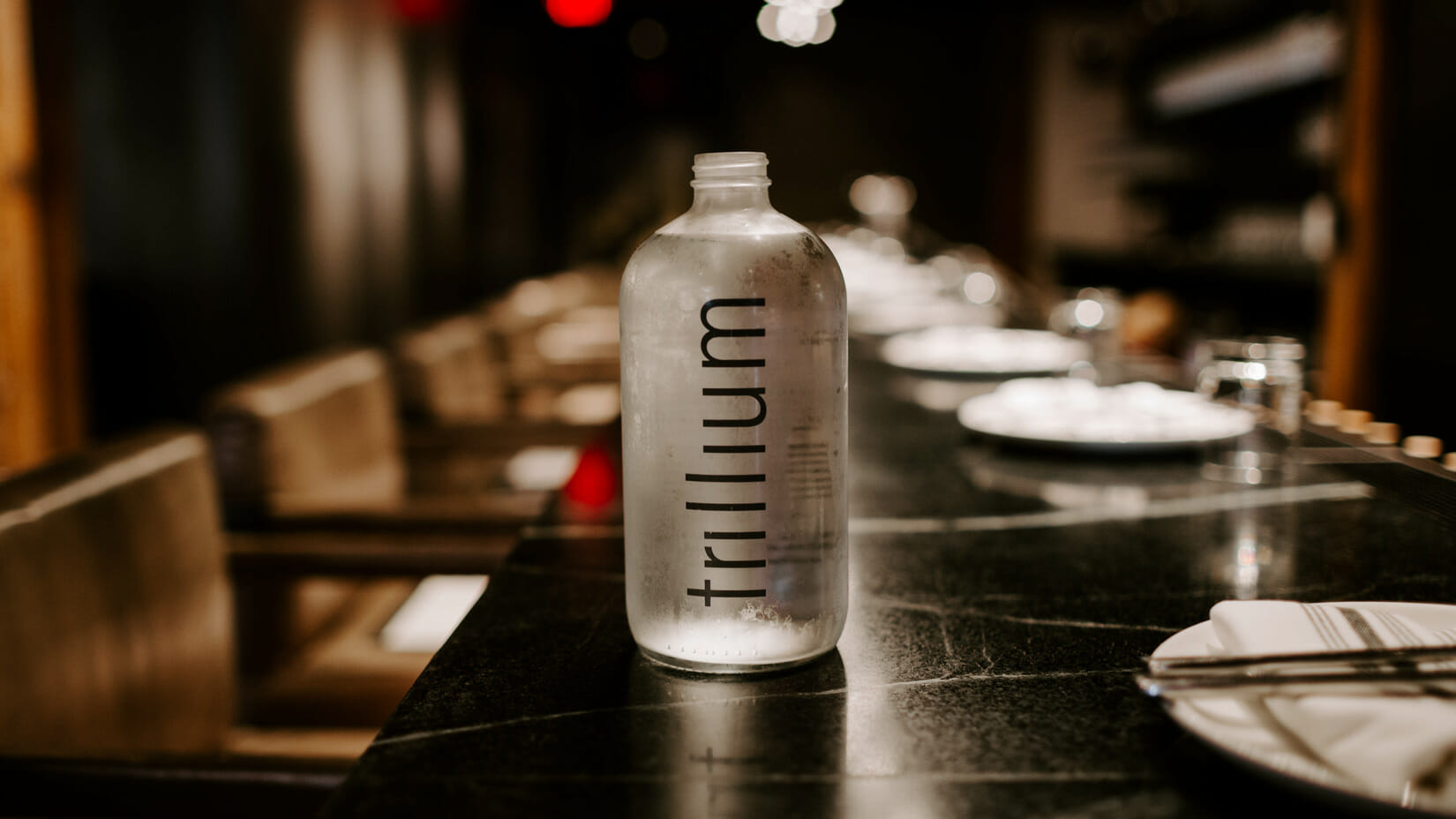 Trillium brewery custom branded bottle.