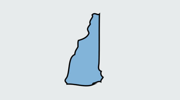 New Hampshire state outline