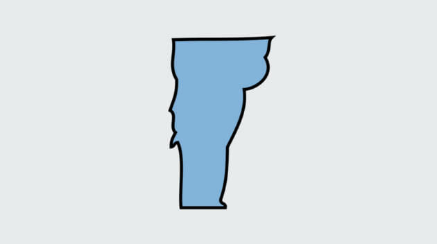 Vermont state outline