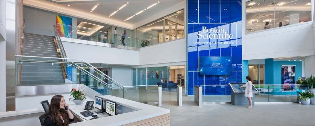 The interior of the Boston Scientific office space.