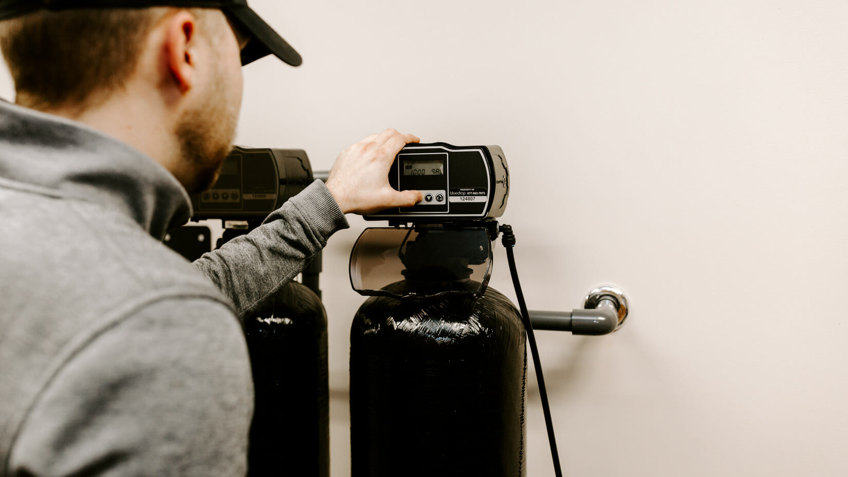 Residential home water softening system.