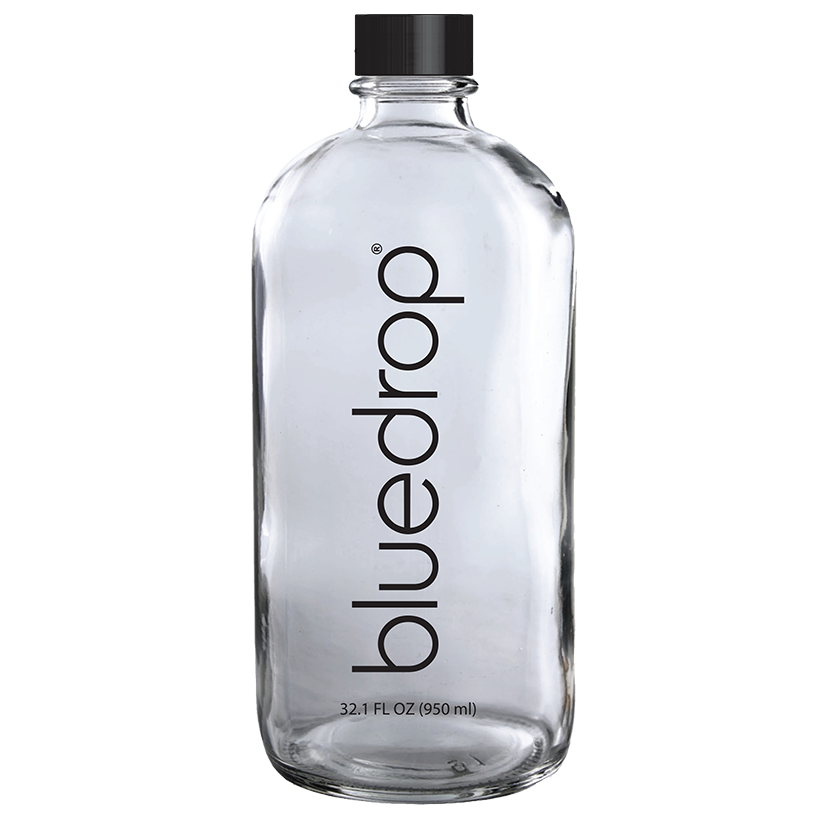 A bluedrop water custom bottle