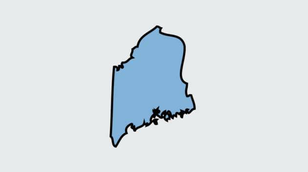 Maine state outline