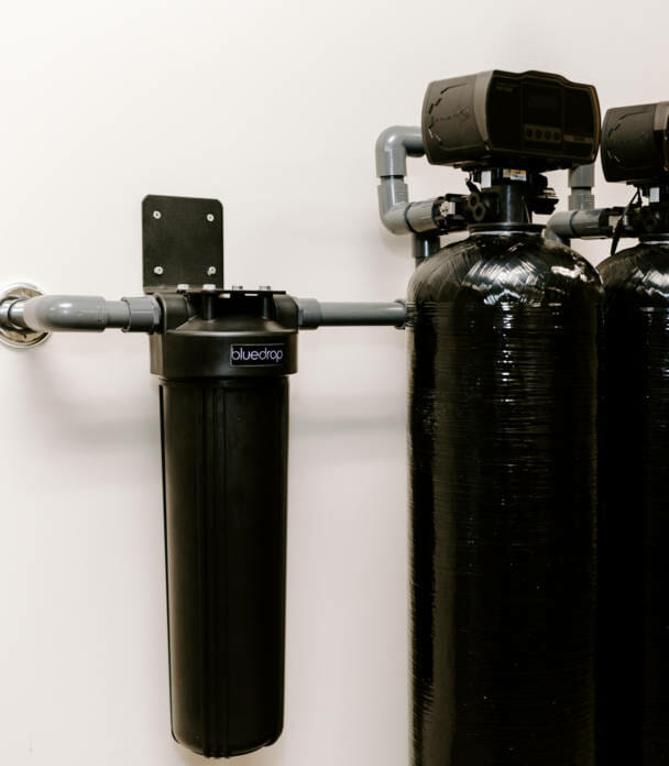 A residential whole home filtration system.