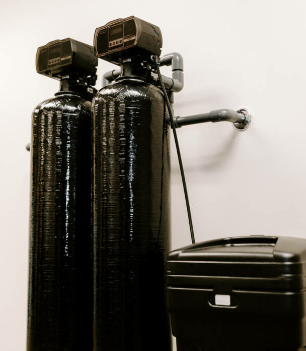 Residential water softening system.